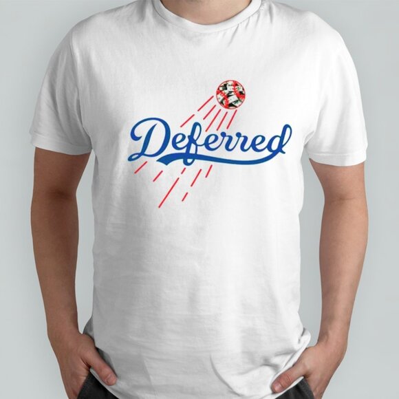 Shohei Ohtani Los Angeles Dodgers Deferred Contract MLB Baseball Graphic T-Shirt - Picture 1 of 5
